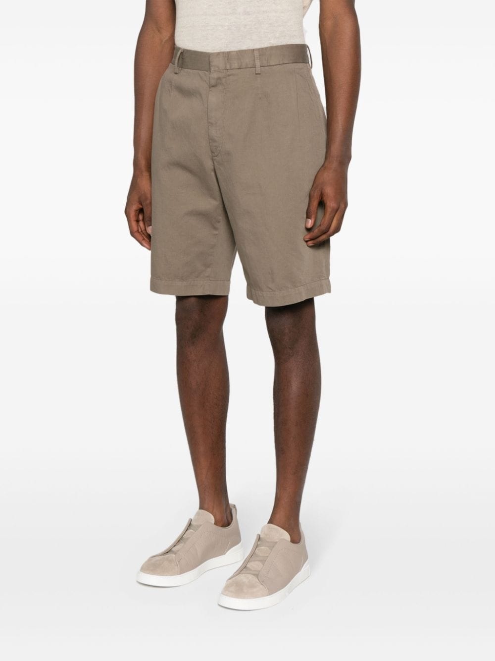 cotton-blend chino shorts - 3