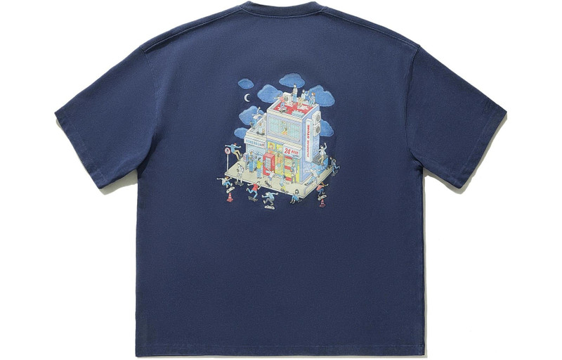 Li-Ning Li-Ning x Phil Hackett Graphic T-shirt 'Navy' AHSU199-4 outlook