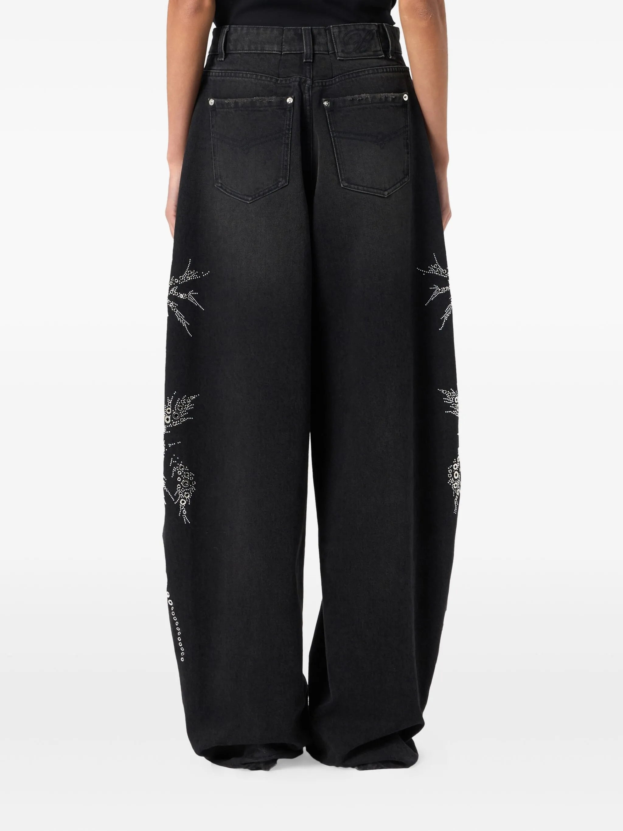 Blumarine Embellished Wide-leg Trousers - 2