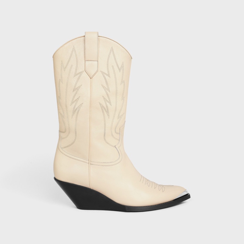 CELINE MOON HIGH BOOTS WITH METAL TOE CAP in Calfskin 1