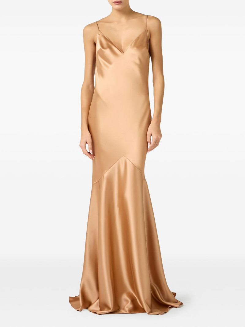 ELISABETTA FRANCHI thin-strap V-neck maxi dress outlook