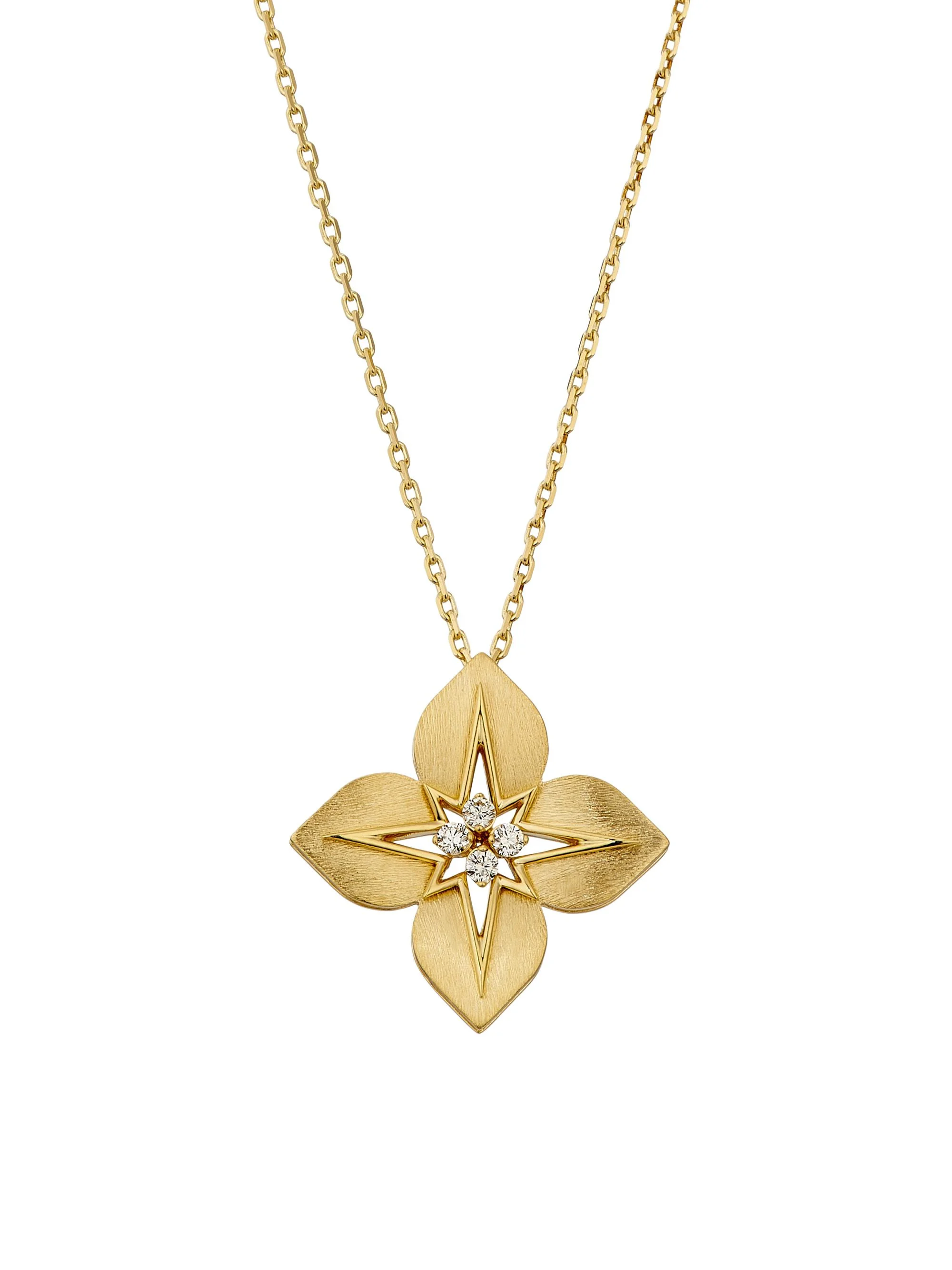 Women's Aurora 18K Yellow Gold & 0.17 TCW Diamond Pendant Necklace - Yellow And White Gold - 1