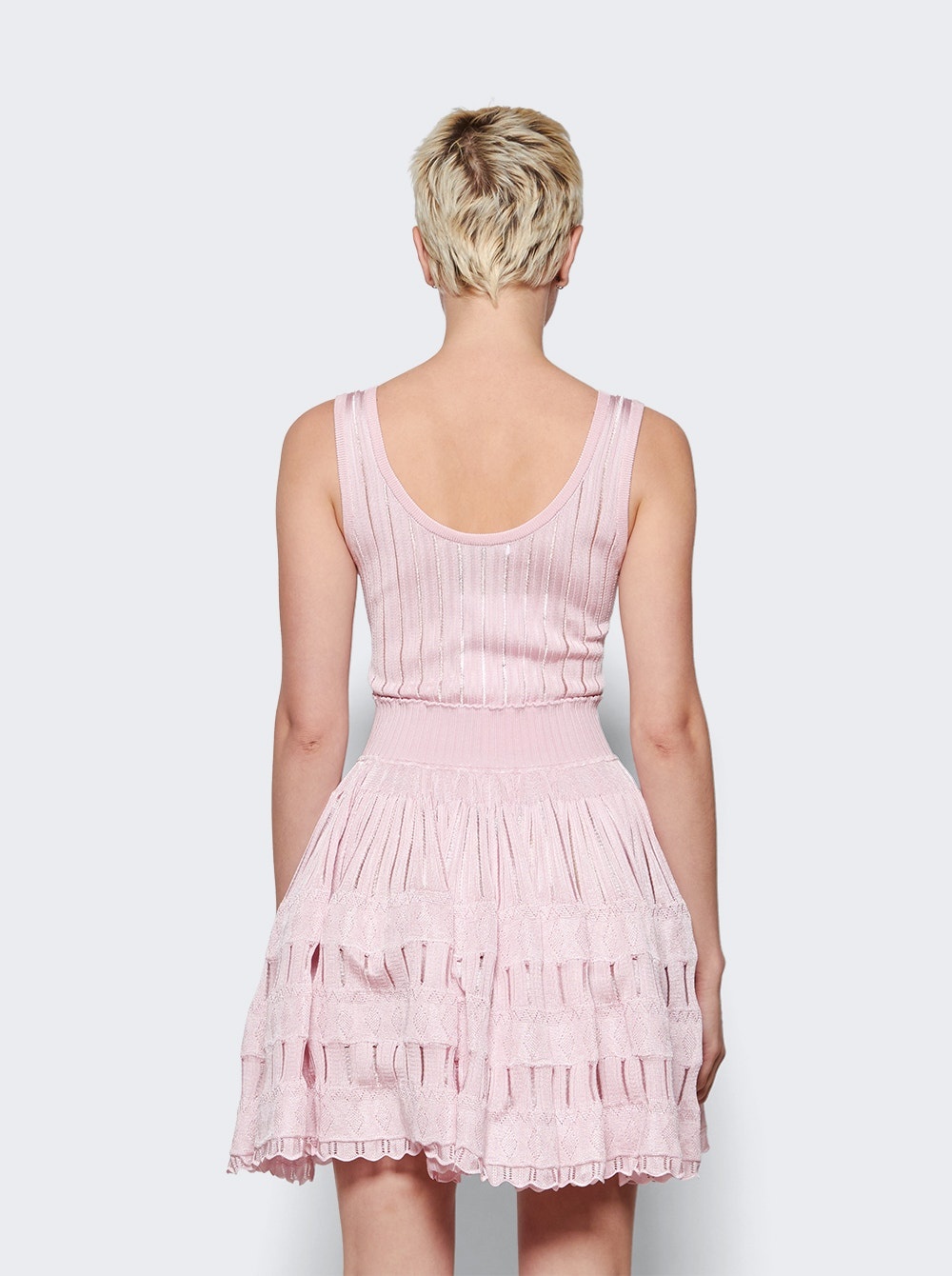 Fluid Skater Mini Dress Rose Dragee - 5