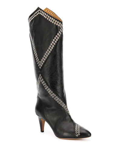 Isabel Marant Lahia eyelet embellished calf-height boots outlook