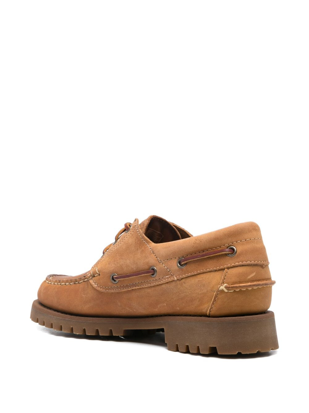 leather lace-up boat shoes - 3