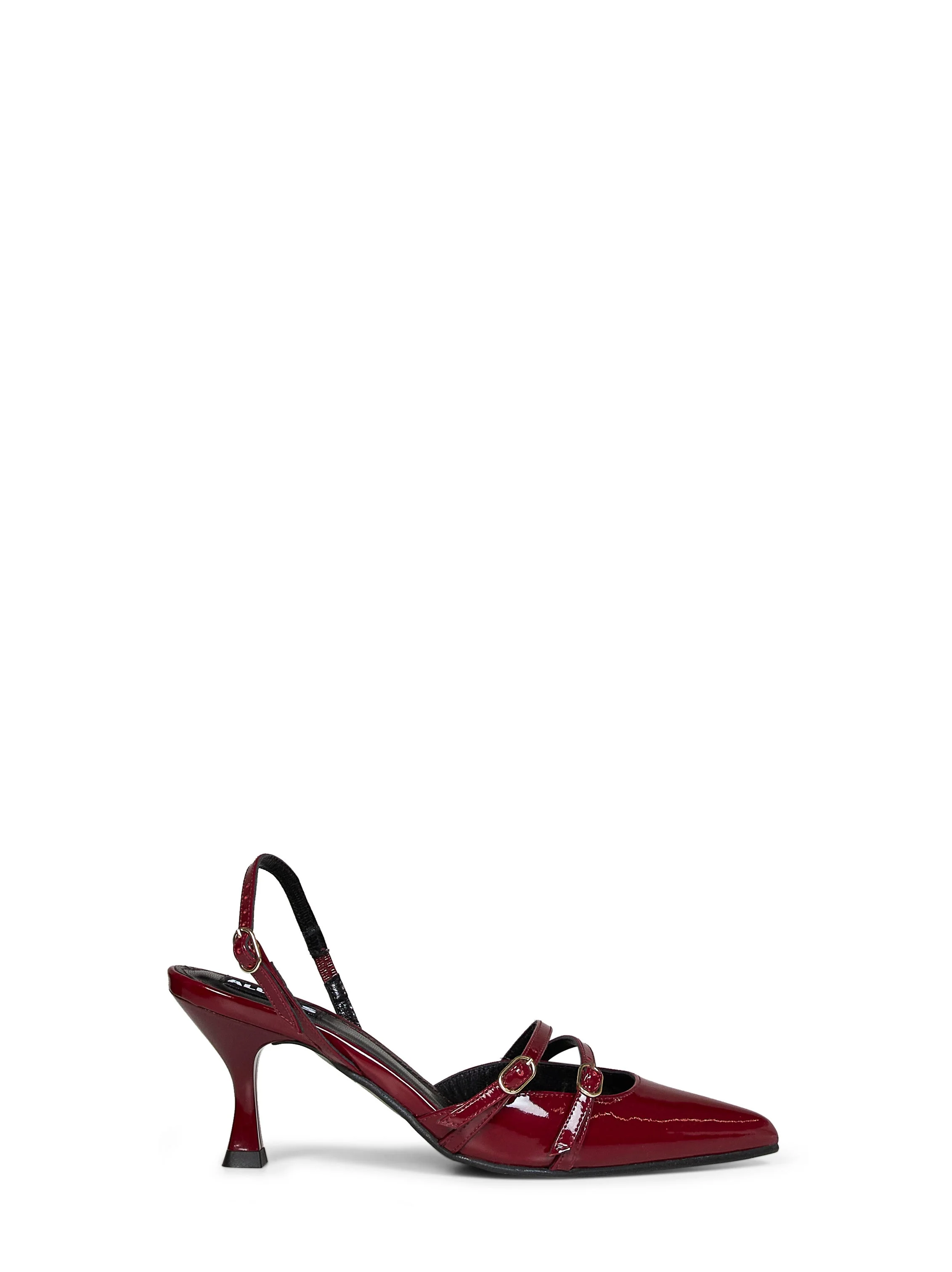 Burgundy patent leather Joelle slingback pumps - 1