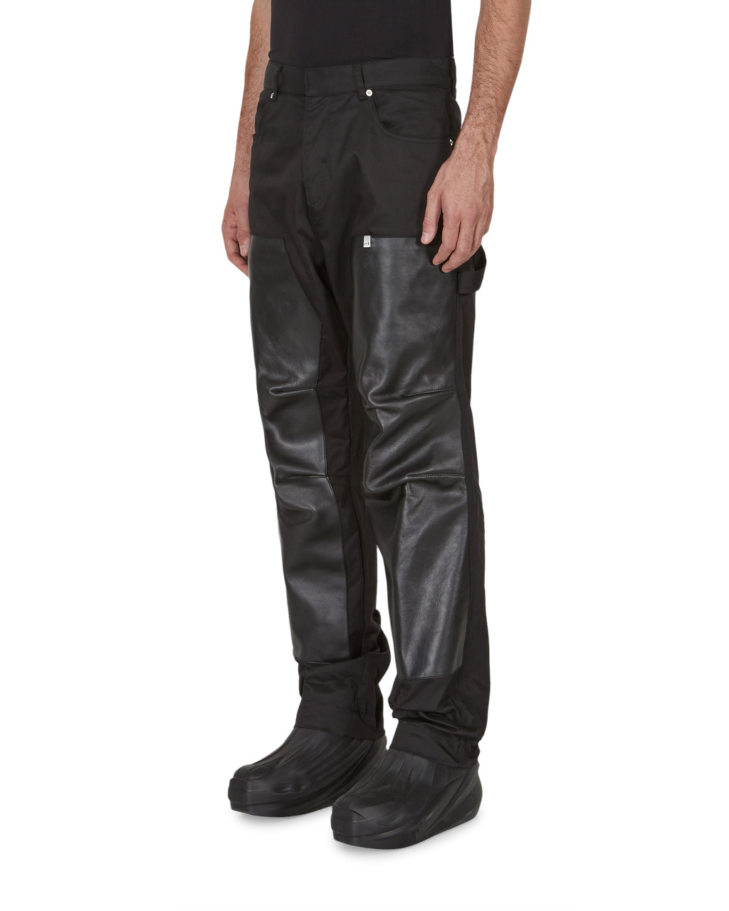 LEATHER PANEL PANT - 11