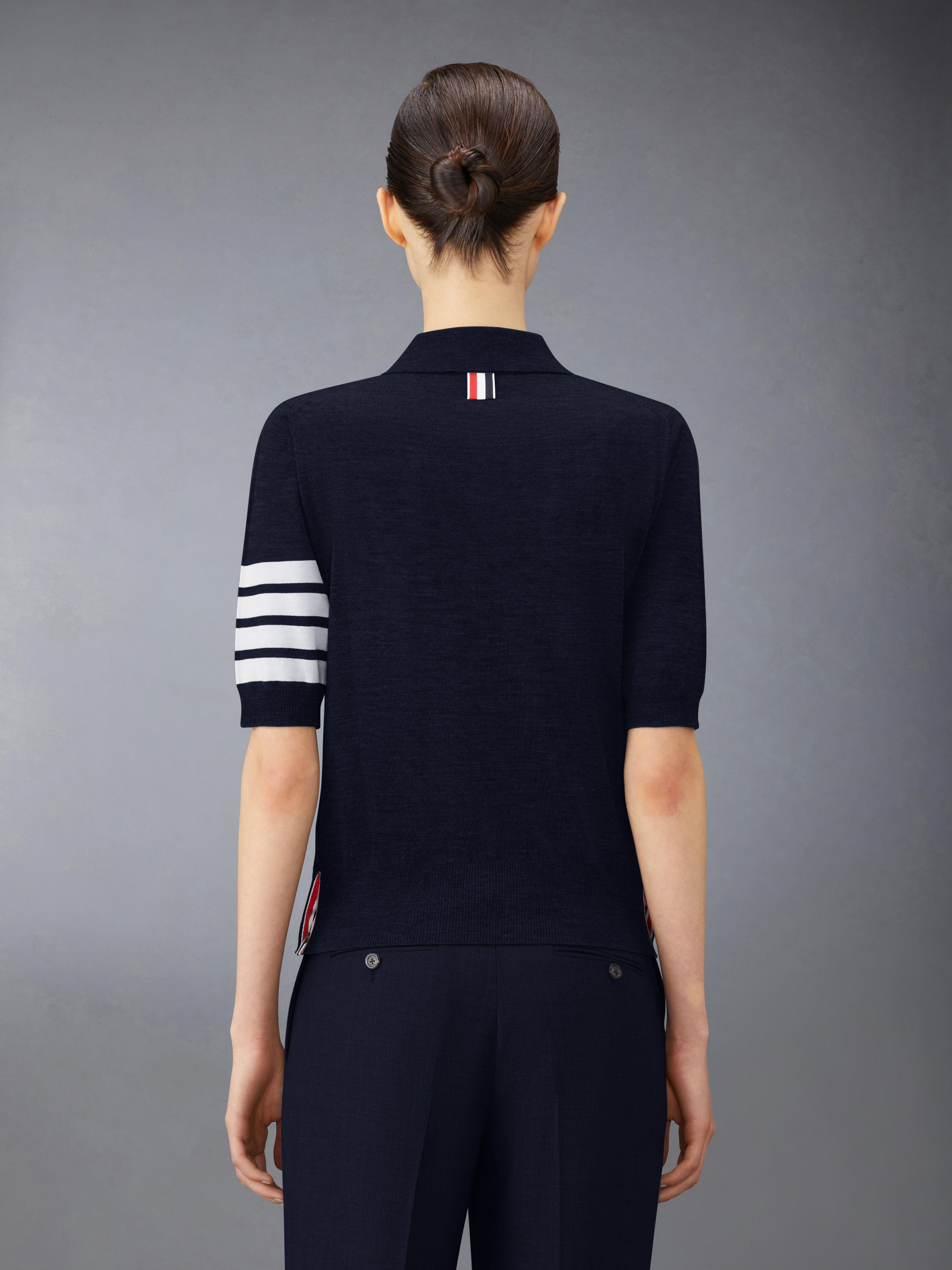 RELAXED FIT POLO W/ 4 BAR IN FINE MERINO WOOL - 2