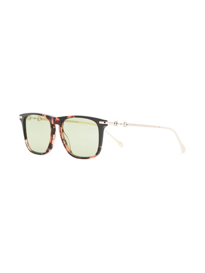 GUCCI Horsebit rectangle-frame sunglasses outlook