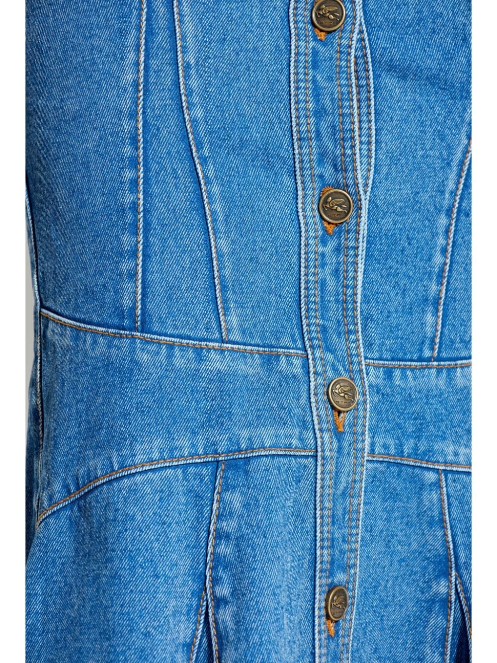 flared-hem panelled denim maxi skirt - 5