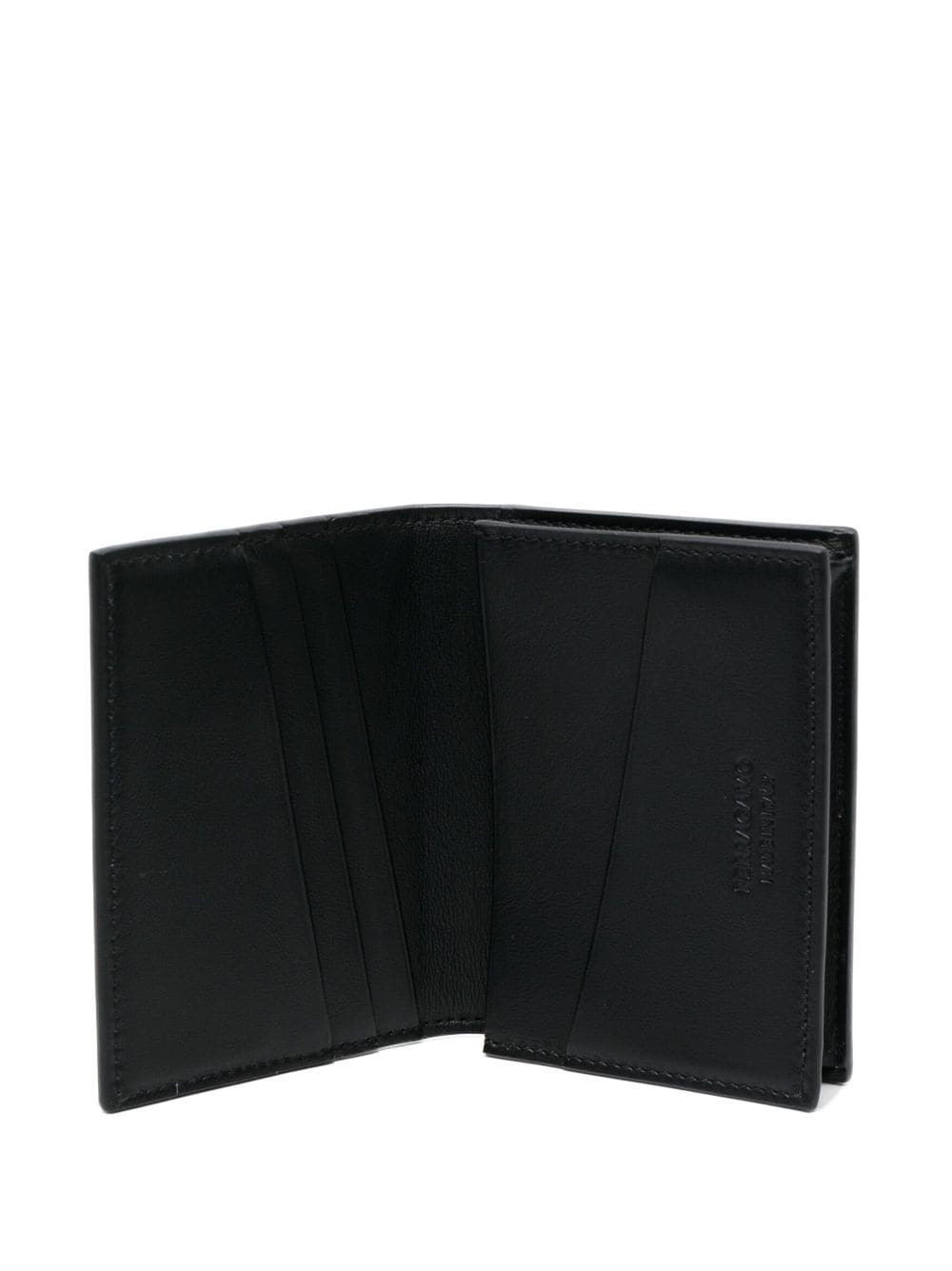 logo-embossed leather cardholder - 3