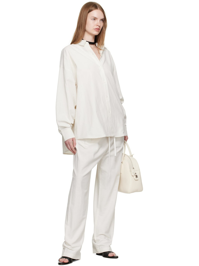 ESSENTIALS White Relaxed Lounge Pants outlook