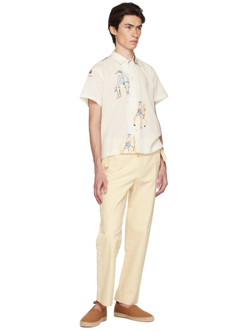 BODE floral-embroidery chino trousers outlook