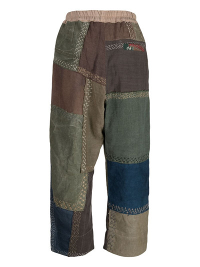 By Walid Gerald patchwork loose-fit trousers outlook