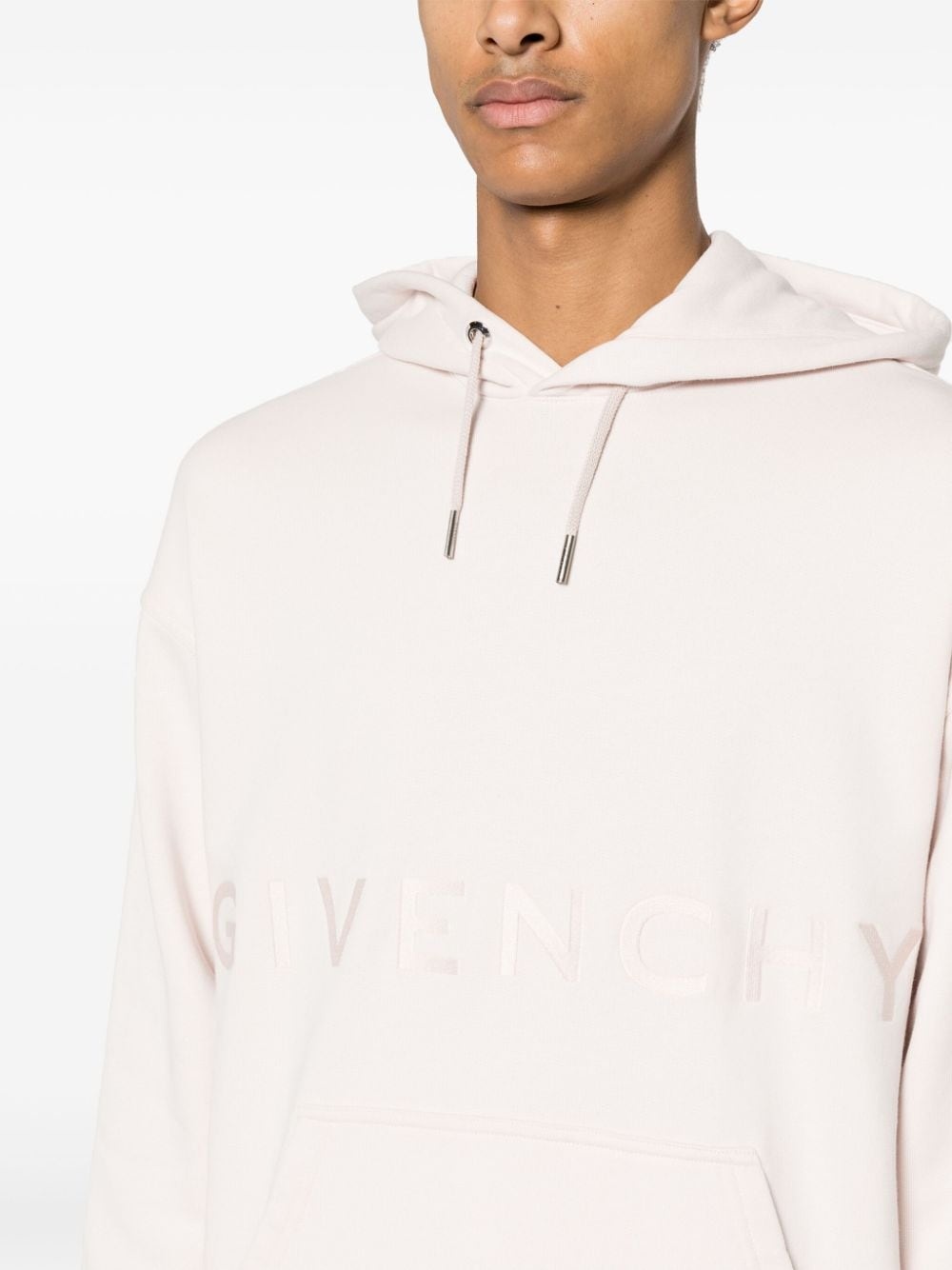 logo-print cotton hoodie - 5
