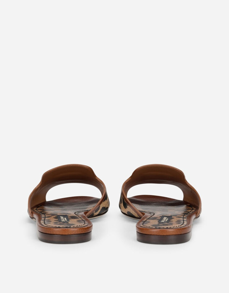 Dolce & Gabbana White leopard-print mules outlook