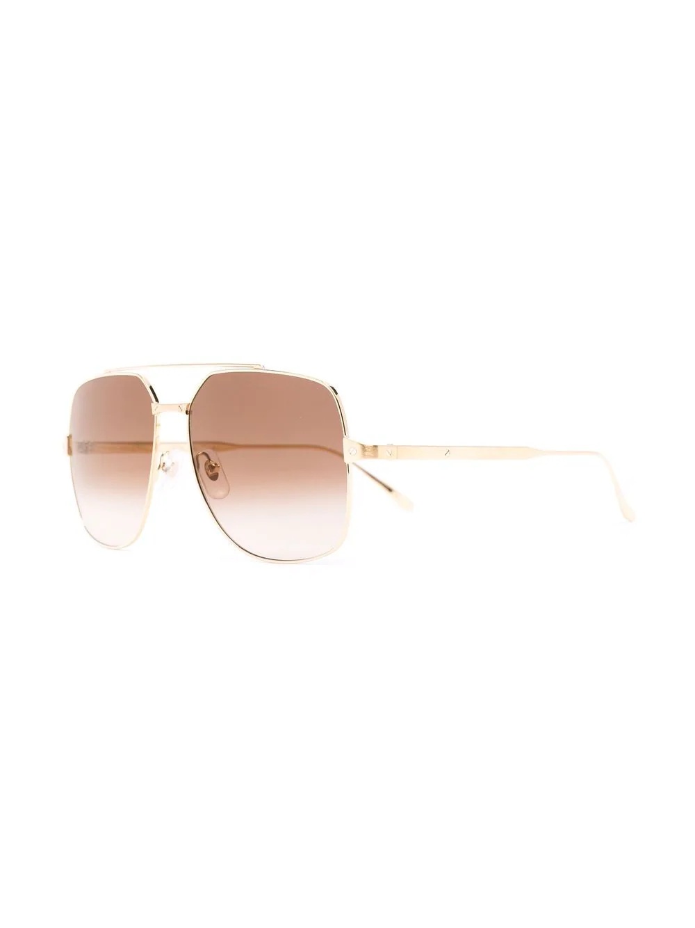 aviator-frame gradient-lense sunglasses - 2