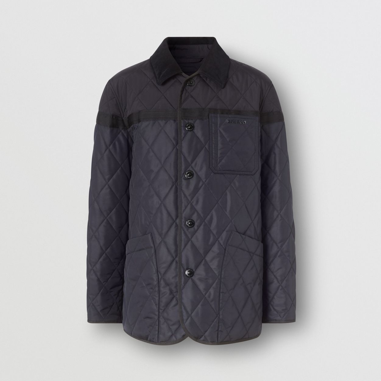 Diamond Quilted Nylon Canvas Barn Jacket - 1