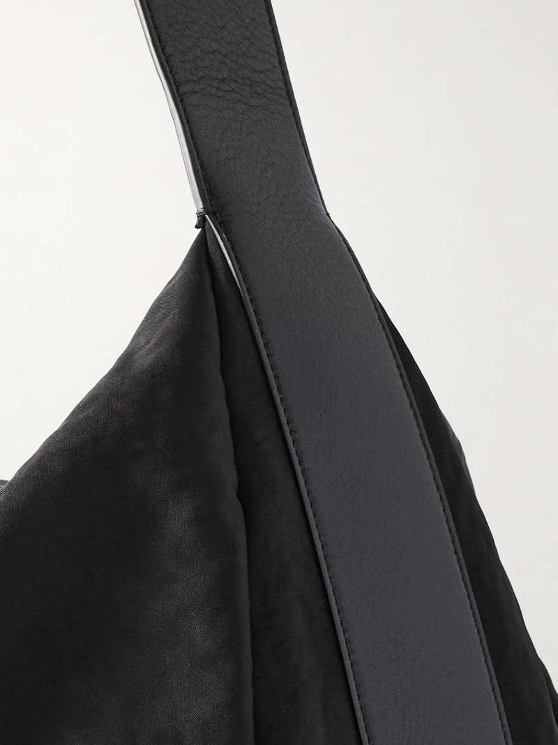 Leather-Trimmed Shell Tote Bag 5