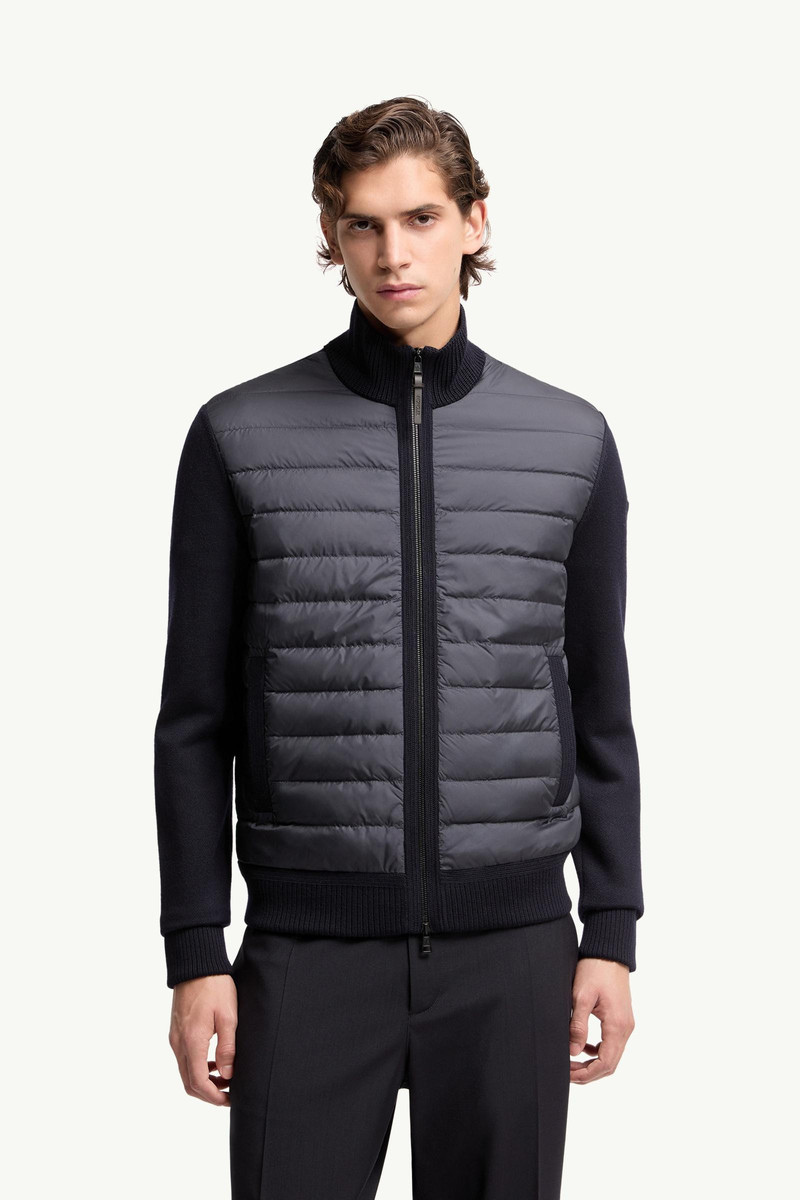 Padded Zip-Up Wool Cardigan 4