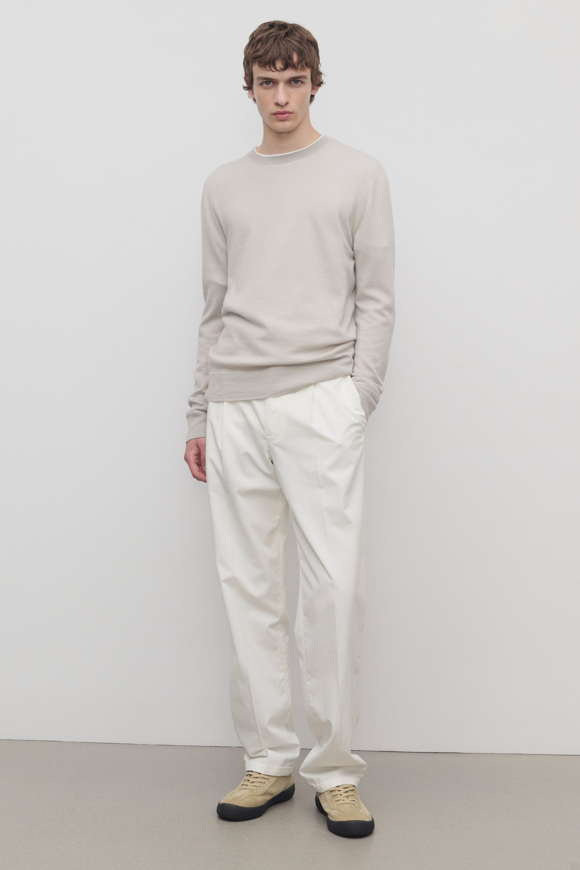 Belamy Pant in Cotton and Cashmere - 3