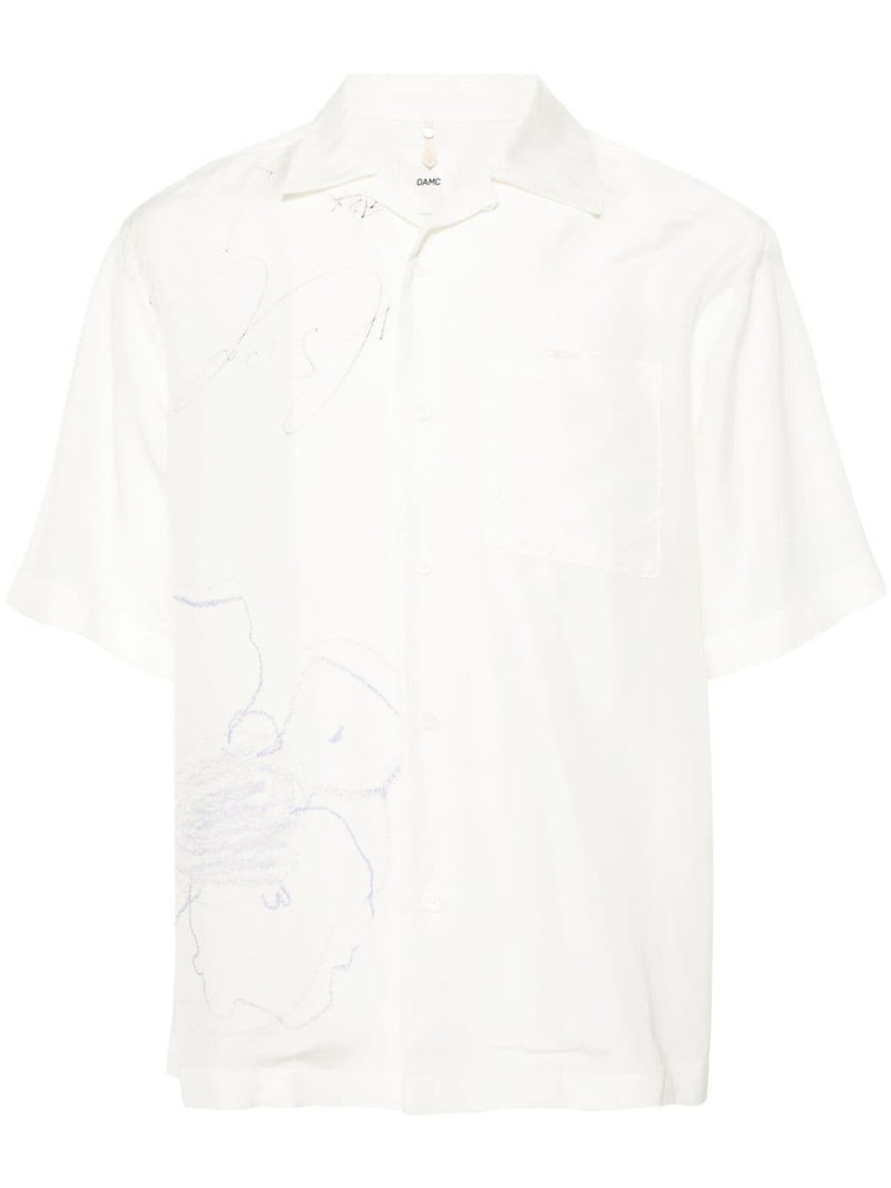 sketch-print short-sleeve shirt 1