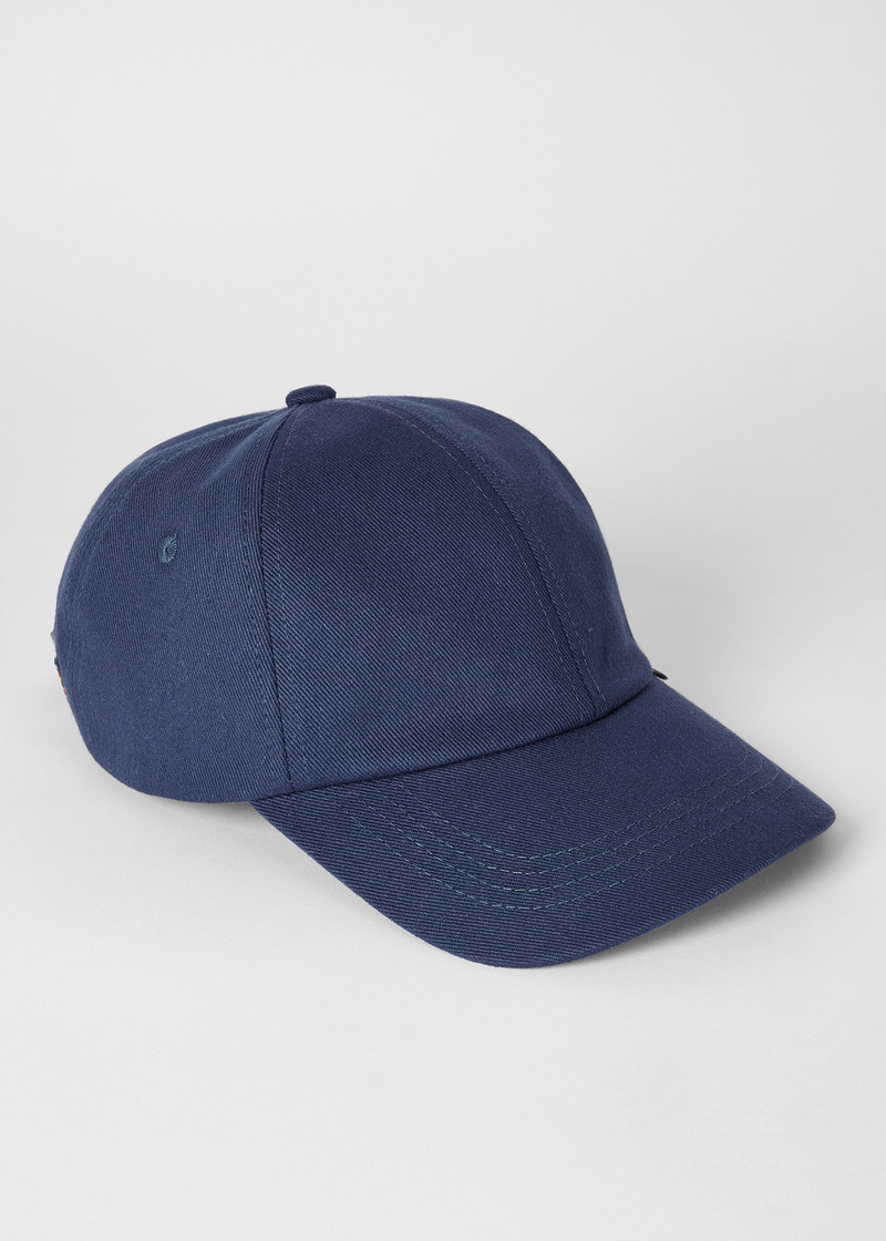 Paul Smith Navy Blue Cotton 'Signature Stripe' Cap outlook