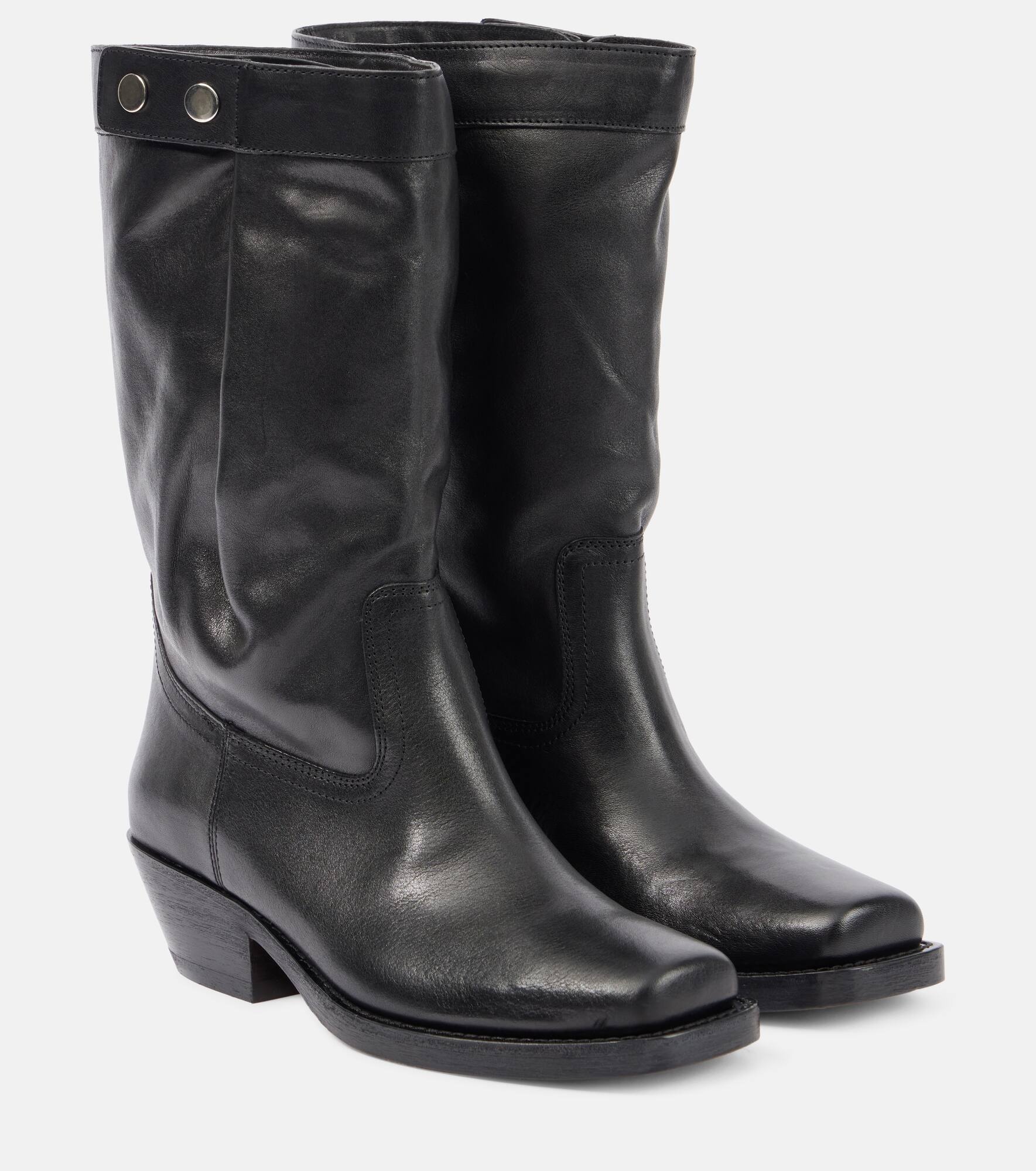 Ademe leather cowboy boots - 1