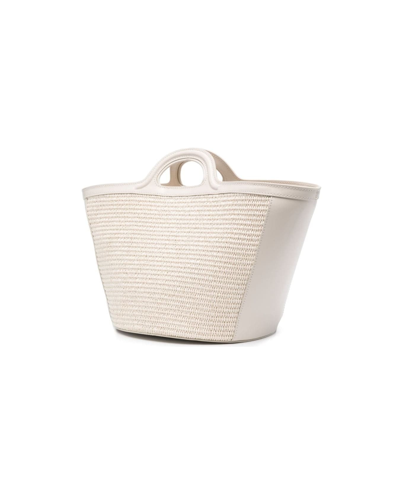Shell Tropicalia Summer Bag In Leather And Raffia - 2