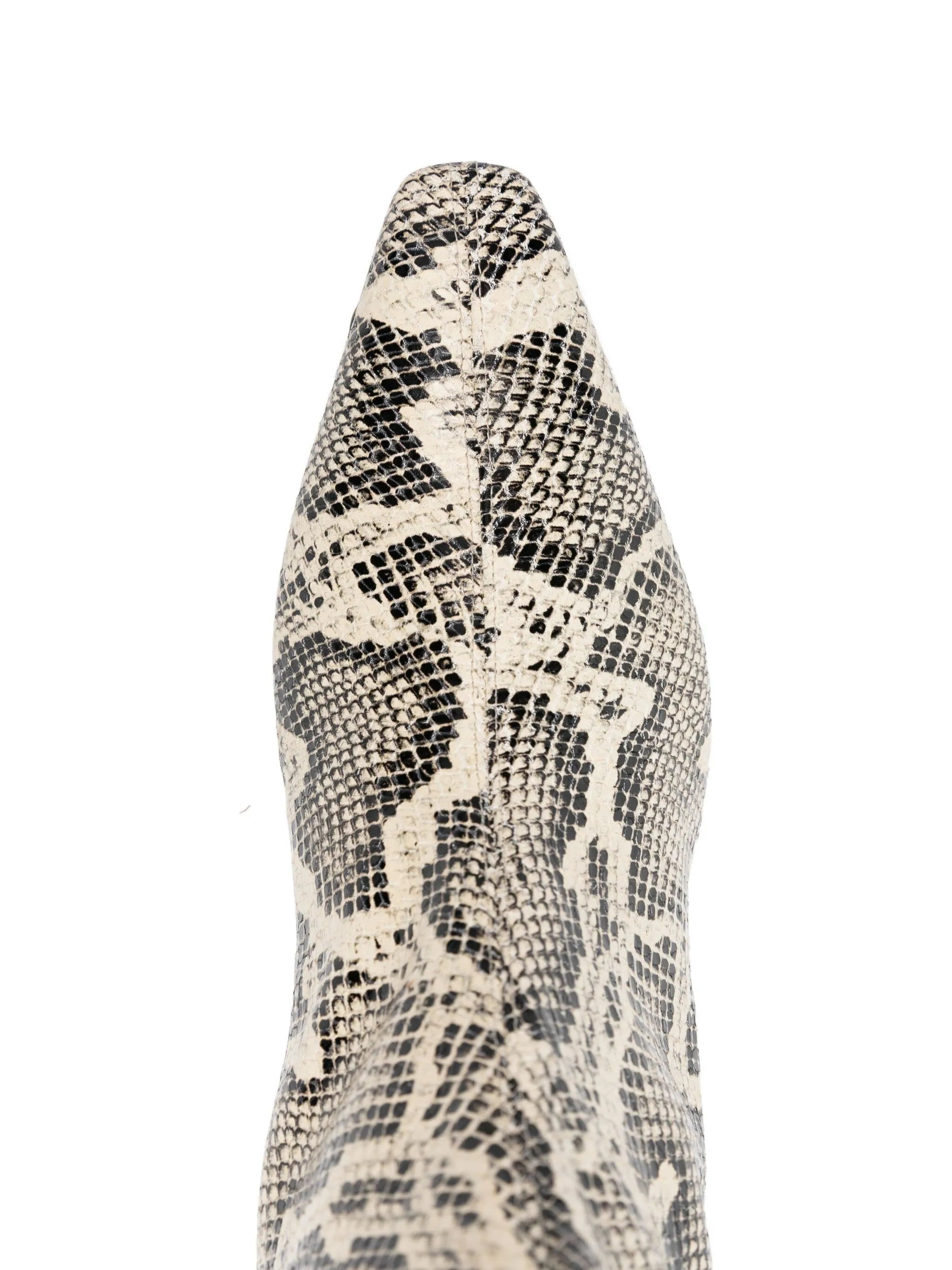 70mm Elina snake-print pointed-toe ankle boots - 4