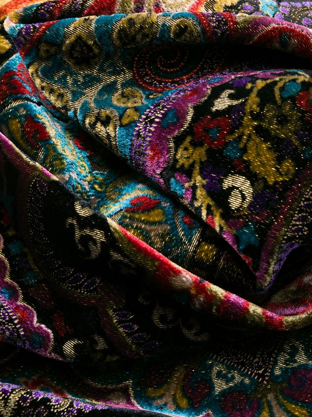 carpet-print velvet jacket - 7