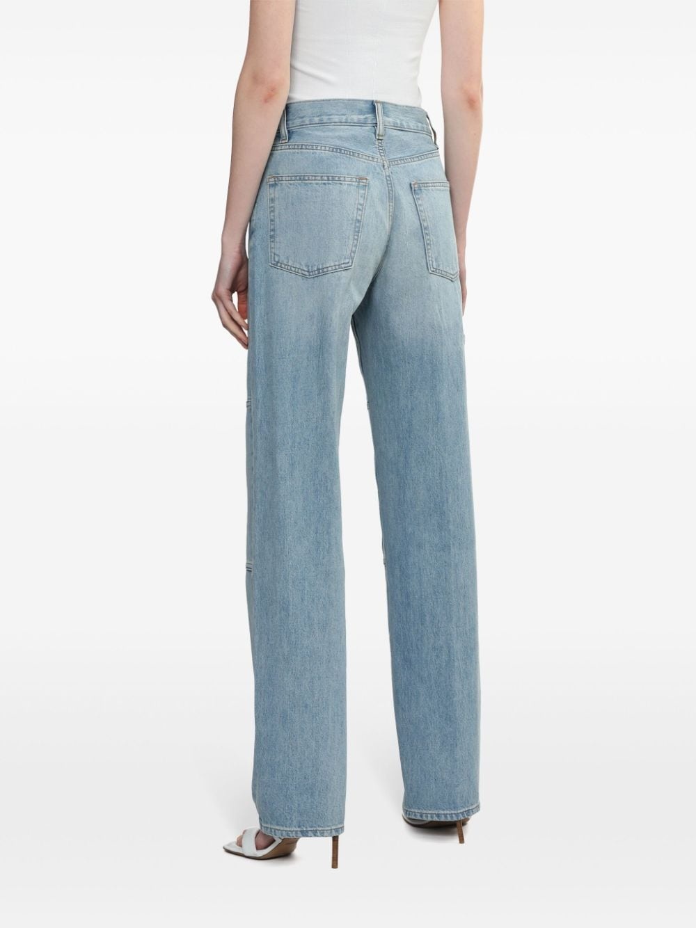 straight-leg panelled jeans - 4