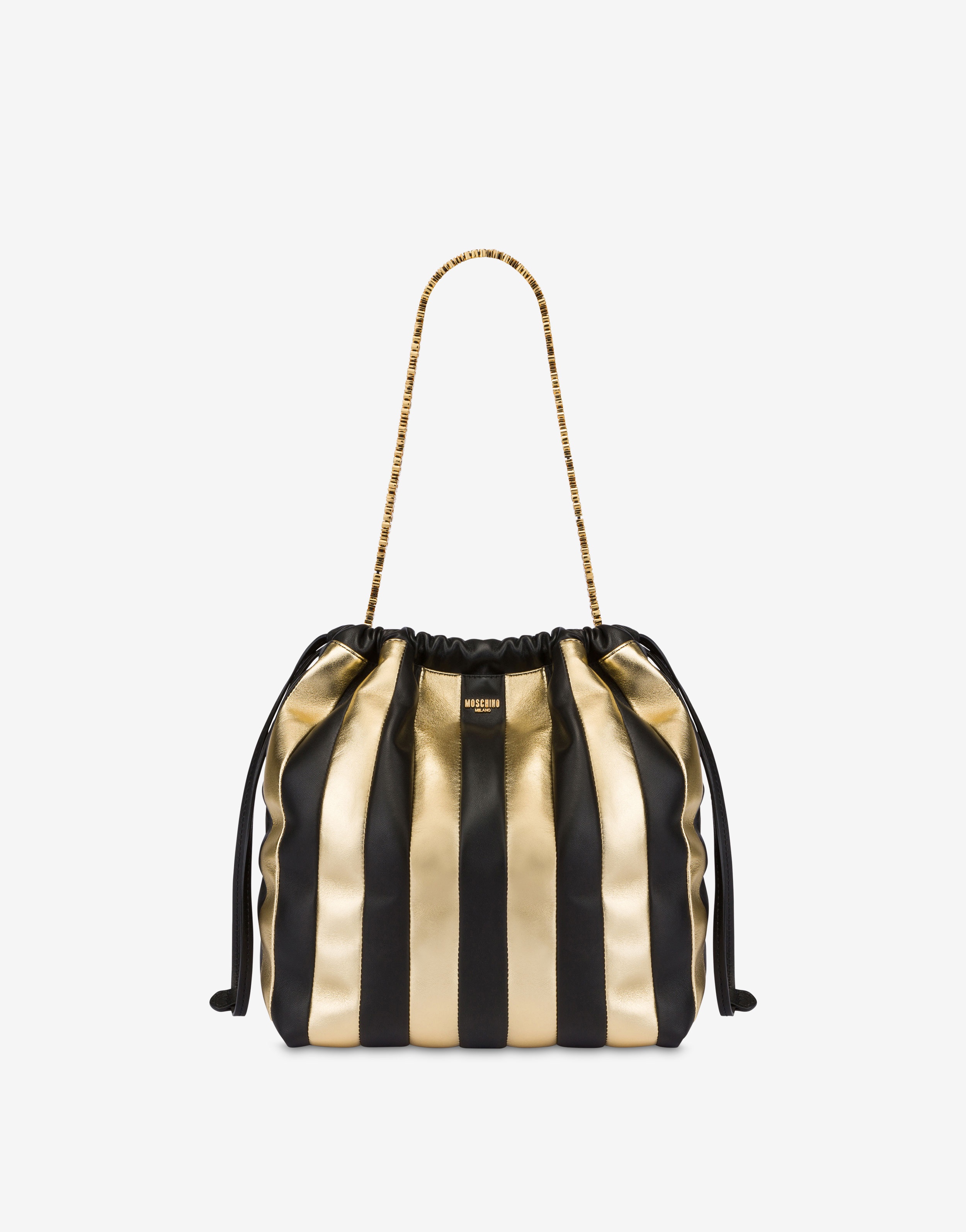 PATCHWORK STRIPES BUCKET BAG - 1