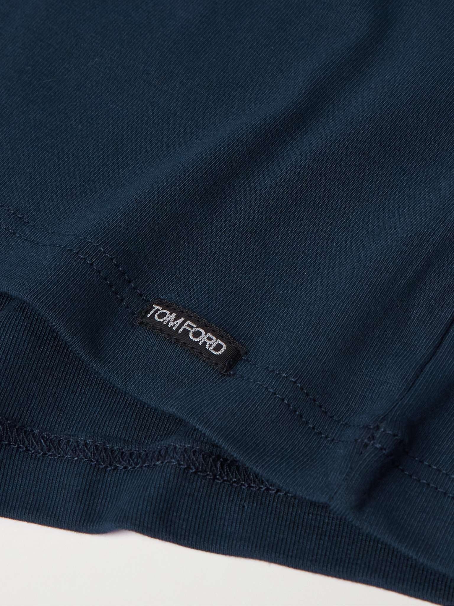 Stretch-Cotton Jersey Henley Pyjama T-Shirt - 6
