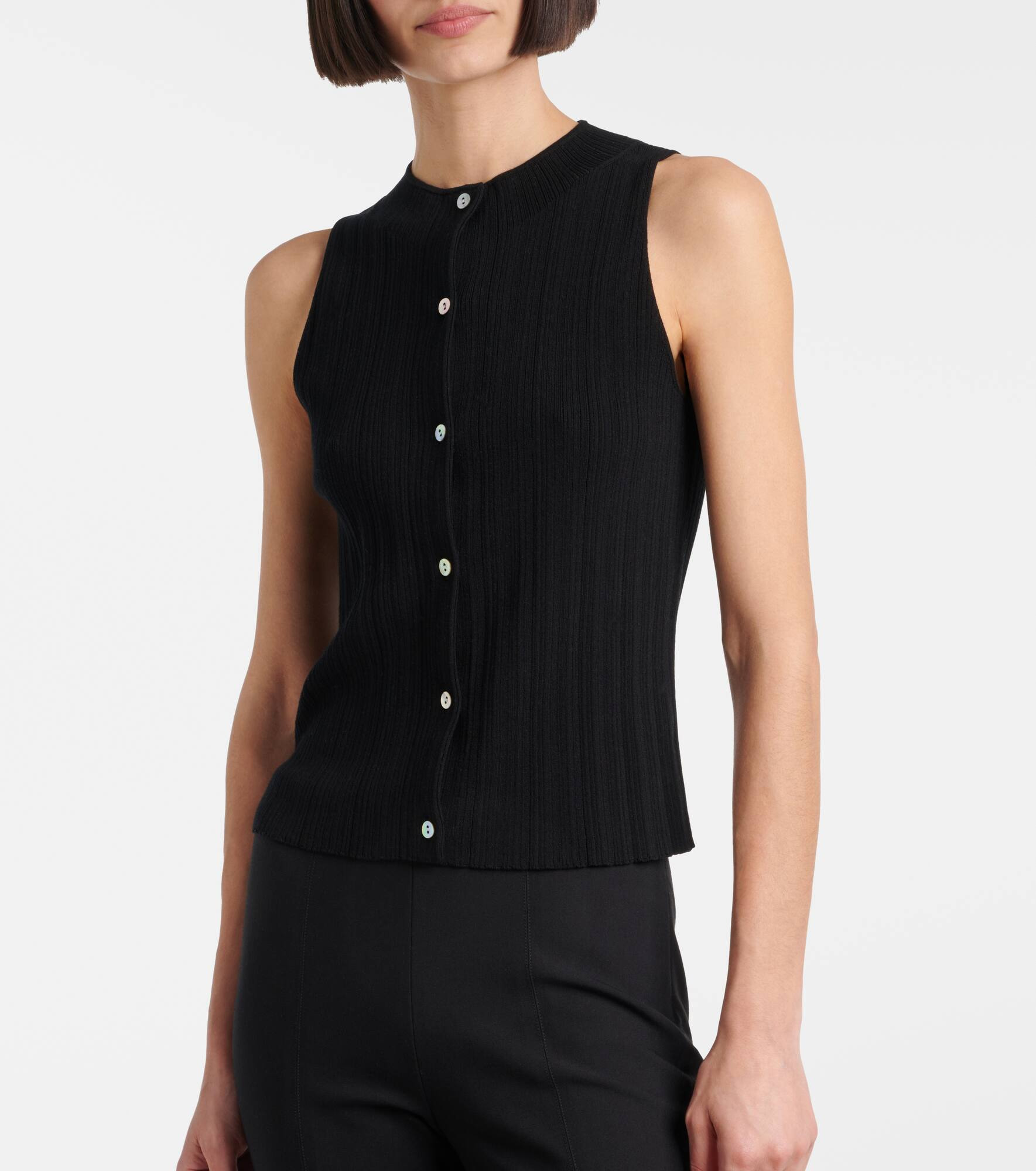 Ribbed-knit cotton top - 5