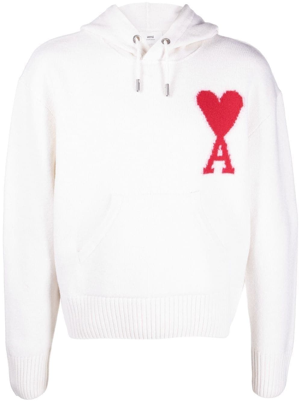 Ami Paris Red Ami De Coeur Sweater Off-White/Red