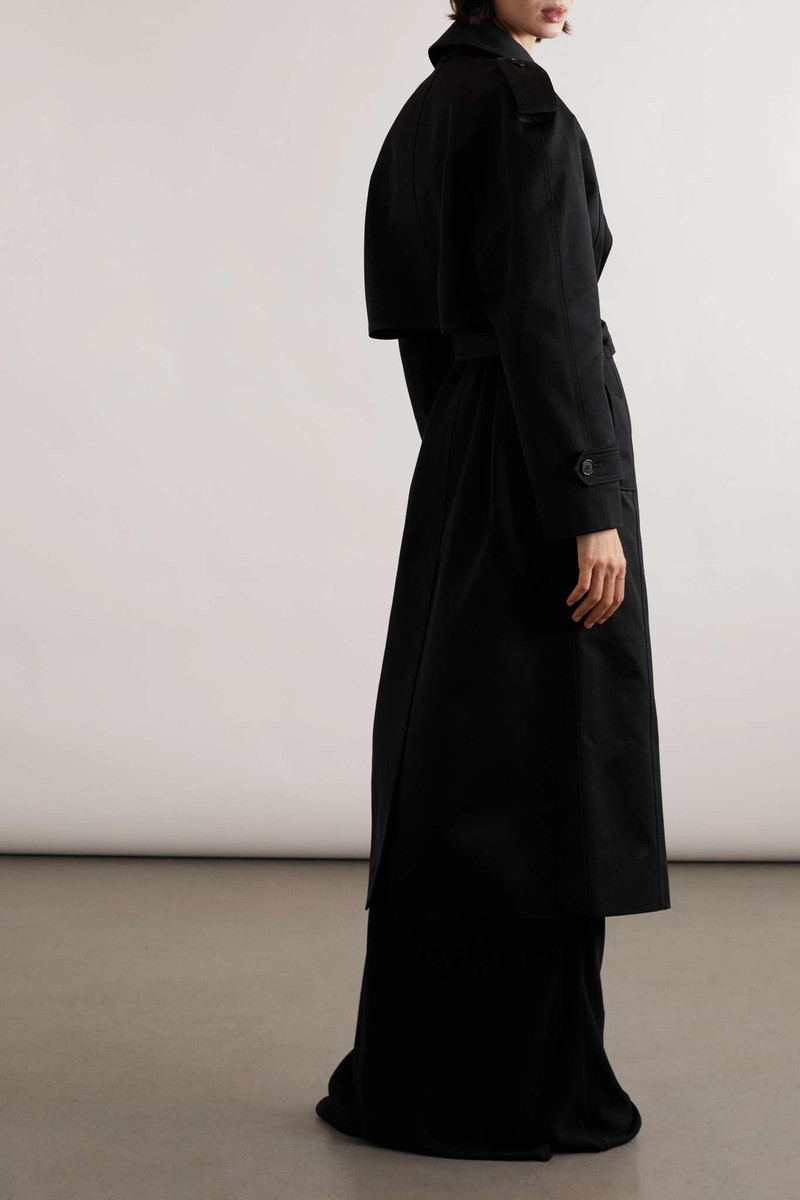 Double-breasted belted cotton-twill trench coat 4