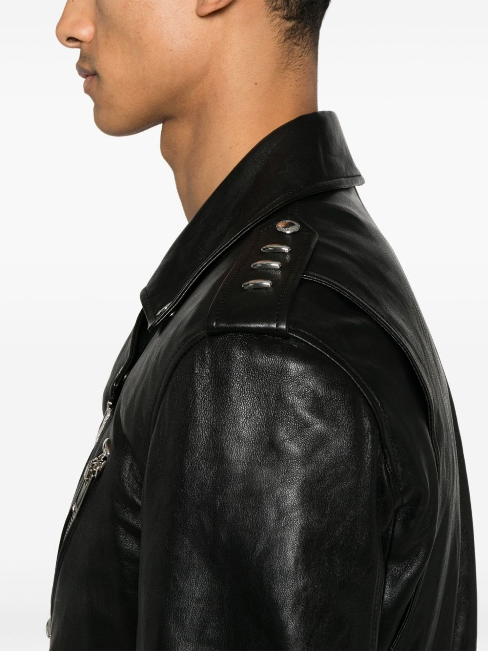 Alexander Mcqueen Men Leather Jacket - 2
