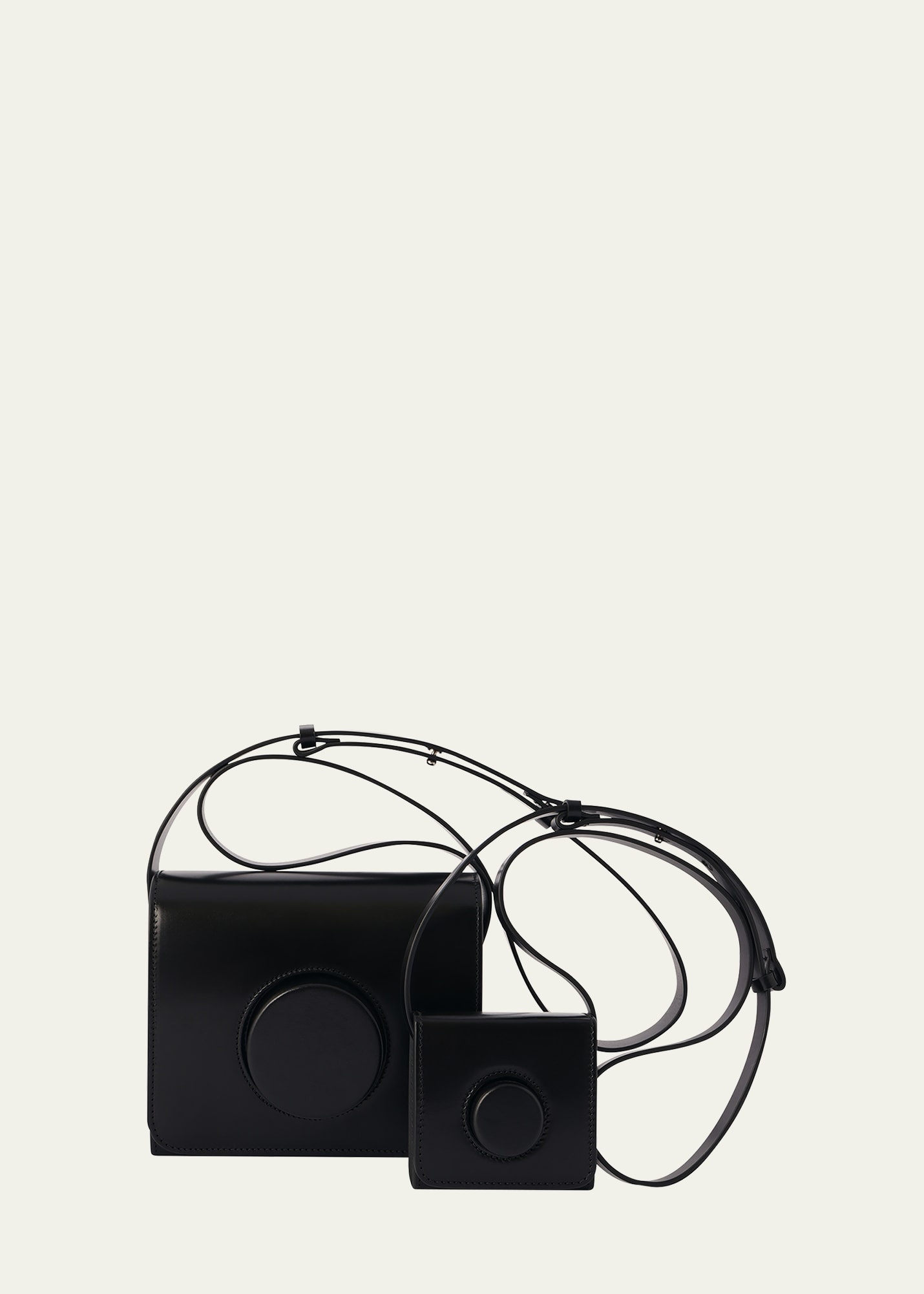 Flap Leather Camera Crossbody Bag - 5