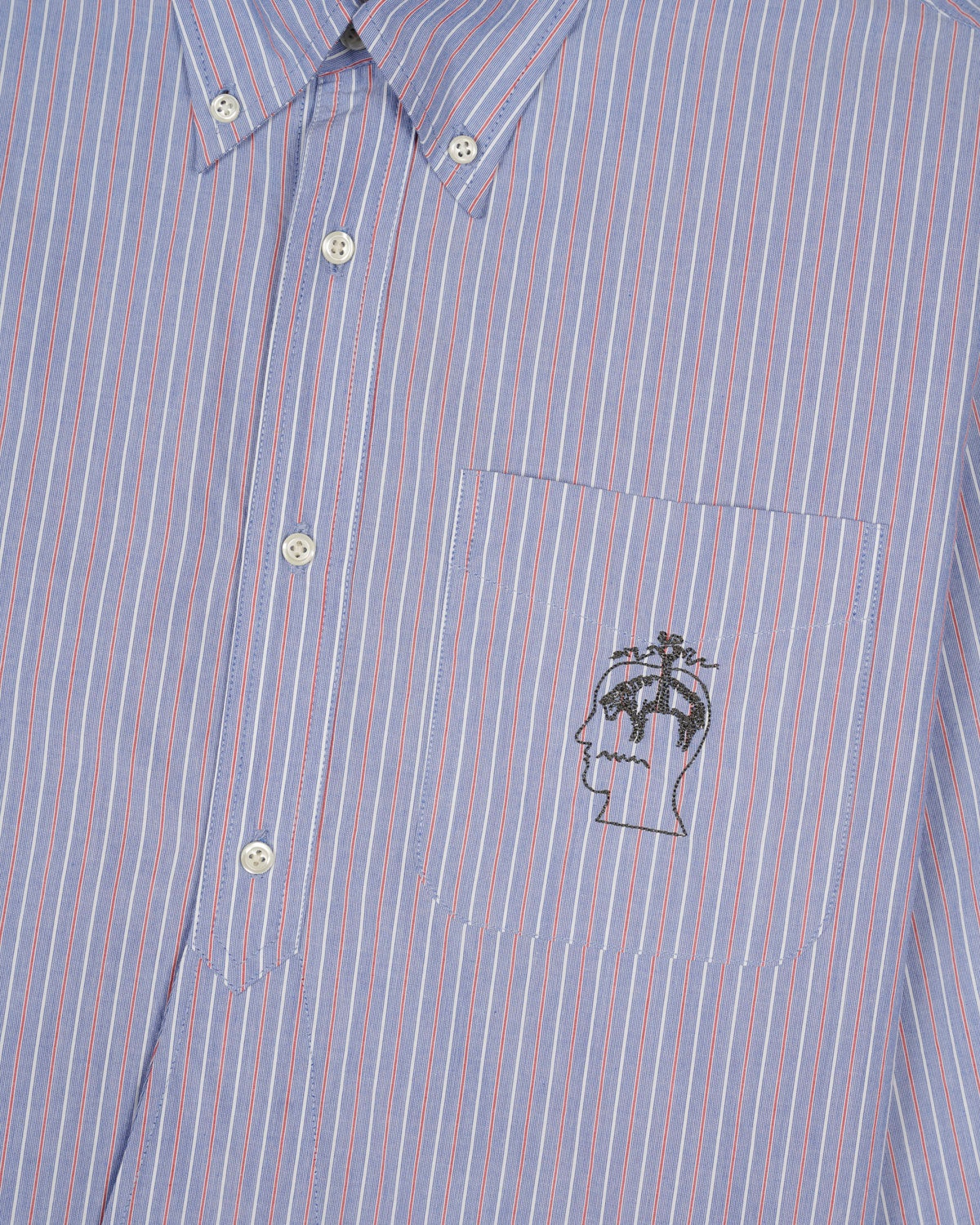 Brooks Brothers California Half Placket Oxford Button Up Shirt - Blue - 5