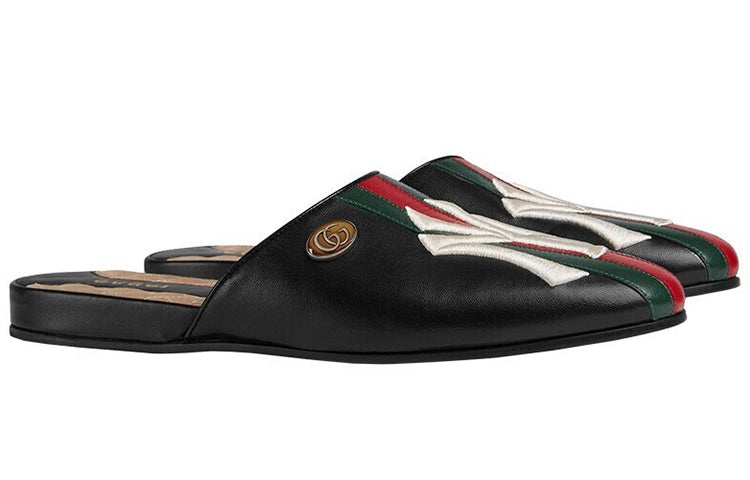 (WMNS) Gucci NY Yankees x Princetown G 'Black' 536794-0G0L0-6464 - 2
