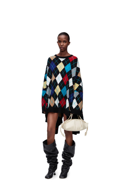 Loewe Oversized Argyle sweater in cashmere outlook