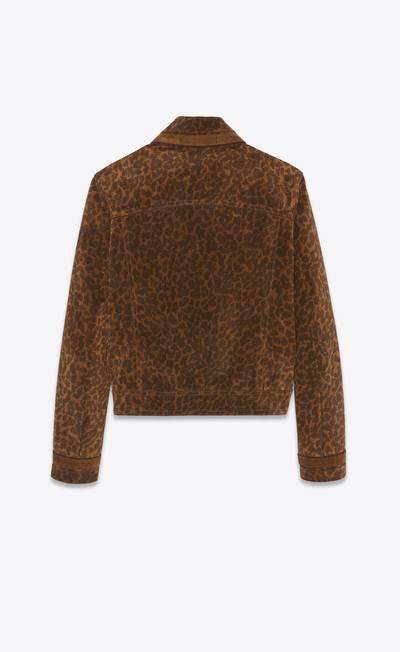 SAINT LAURENT jacket in leopard print suede outlook