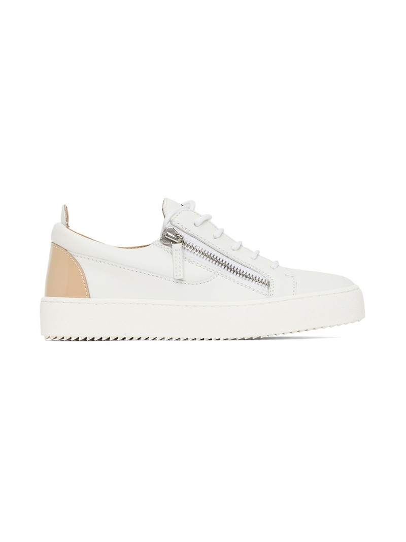White & Beige Gail Sneakers 1