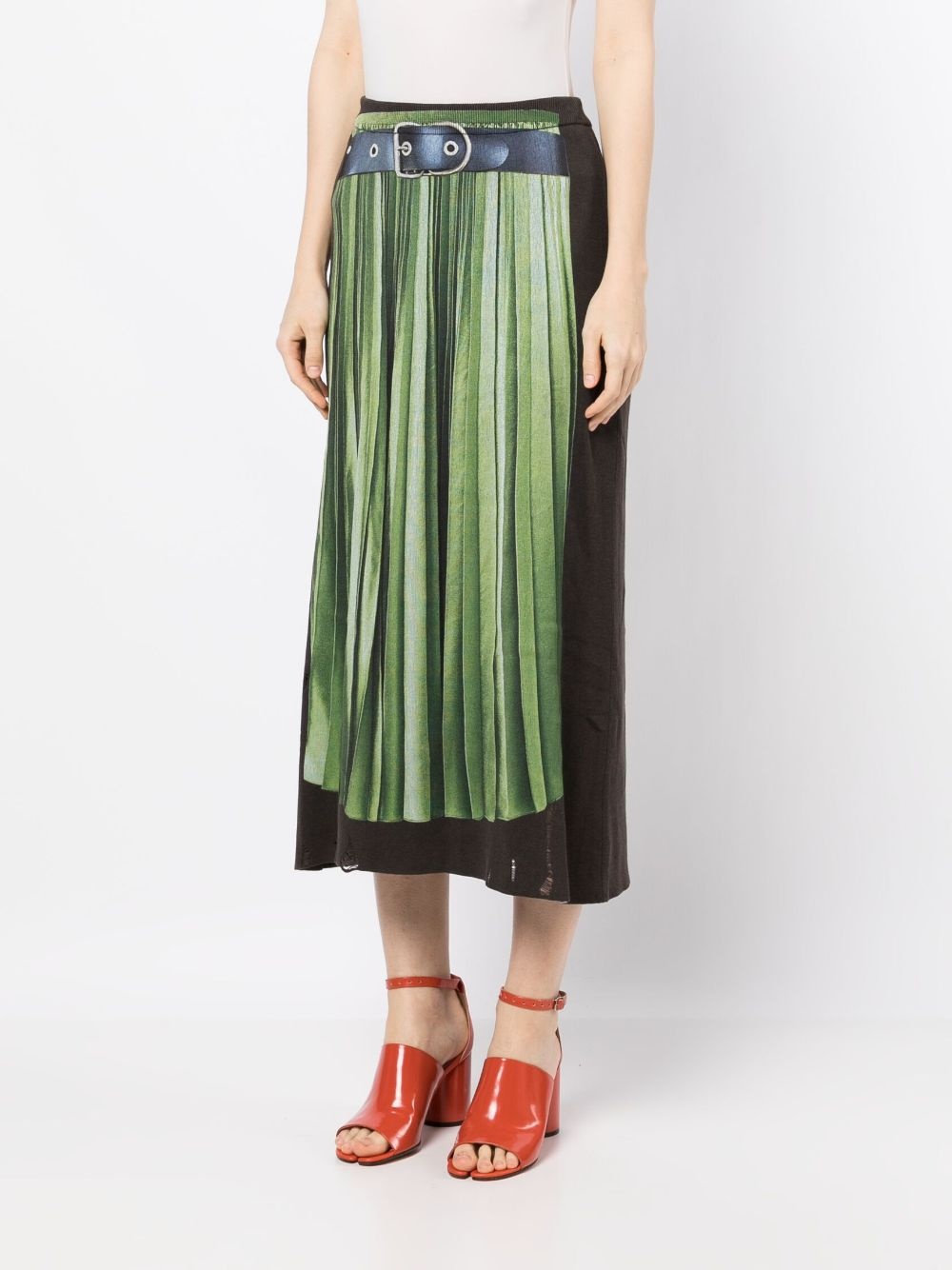 printed midi skirt - 3