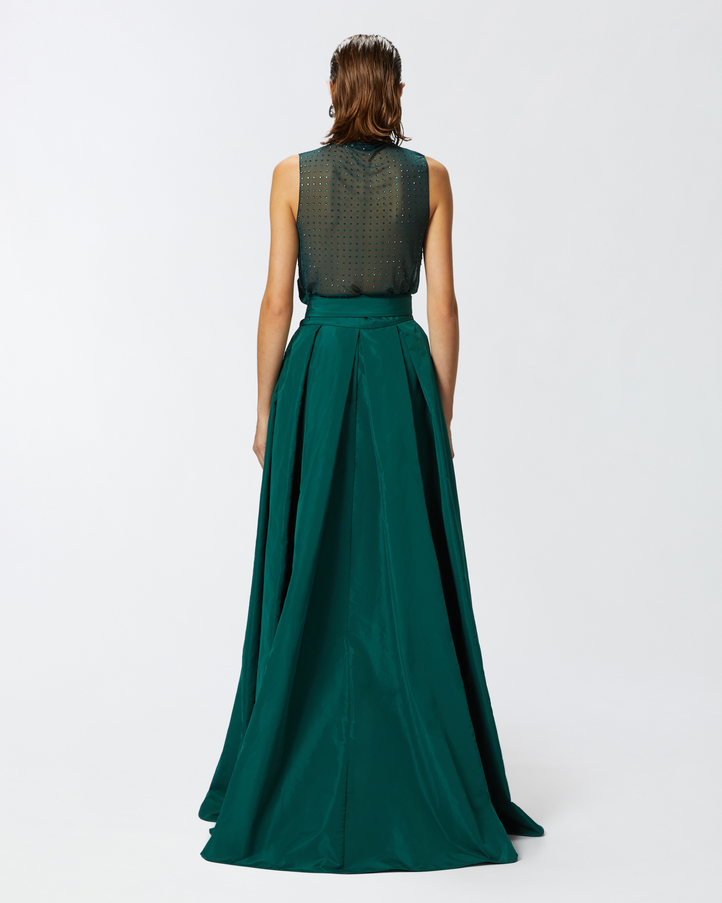 LONG TAFFETA MAXI-SKIRT - 4