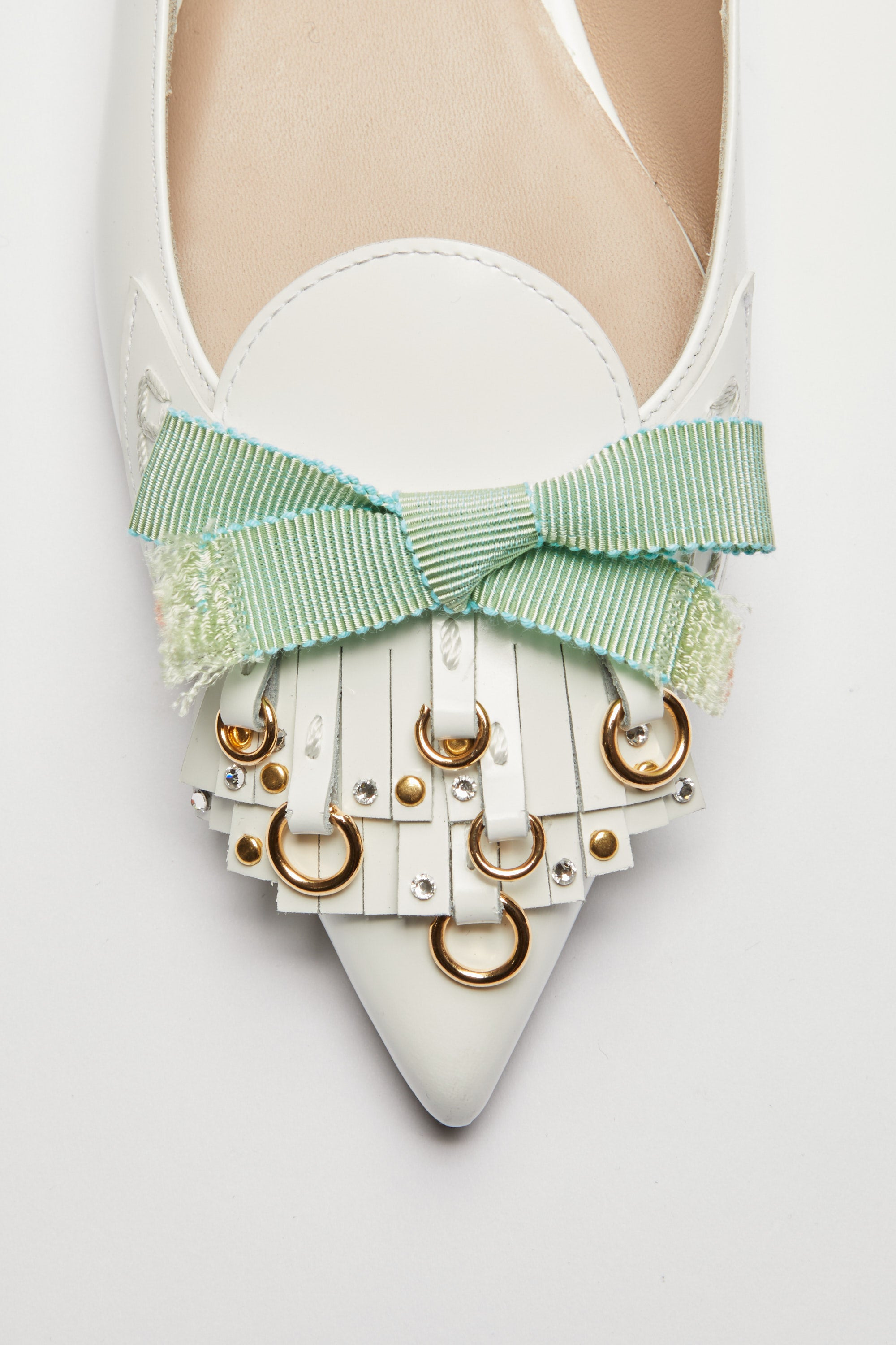 POINTED BALLERINAS WITH FRINGES AND STUDS - 4