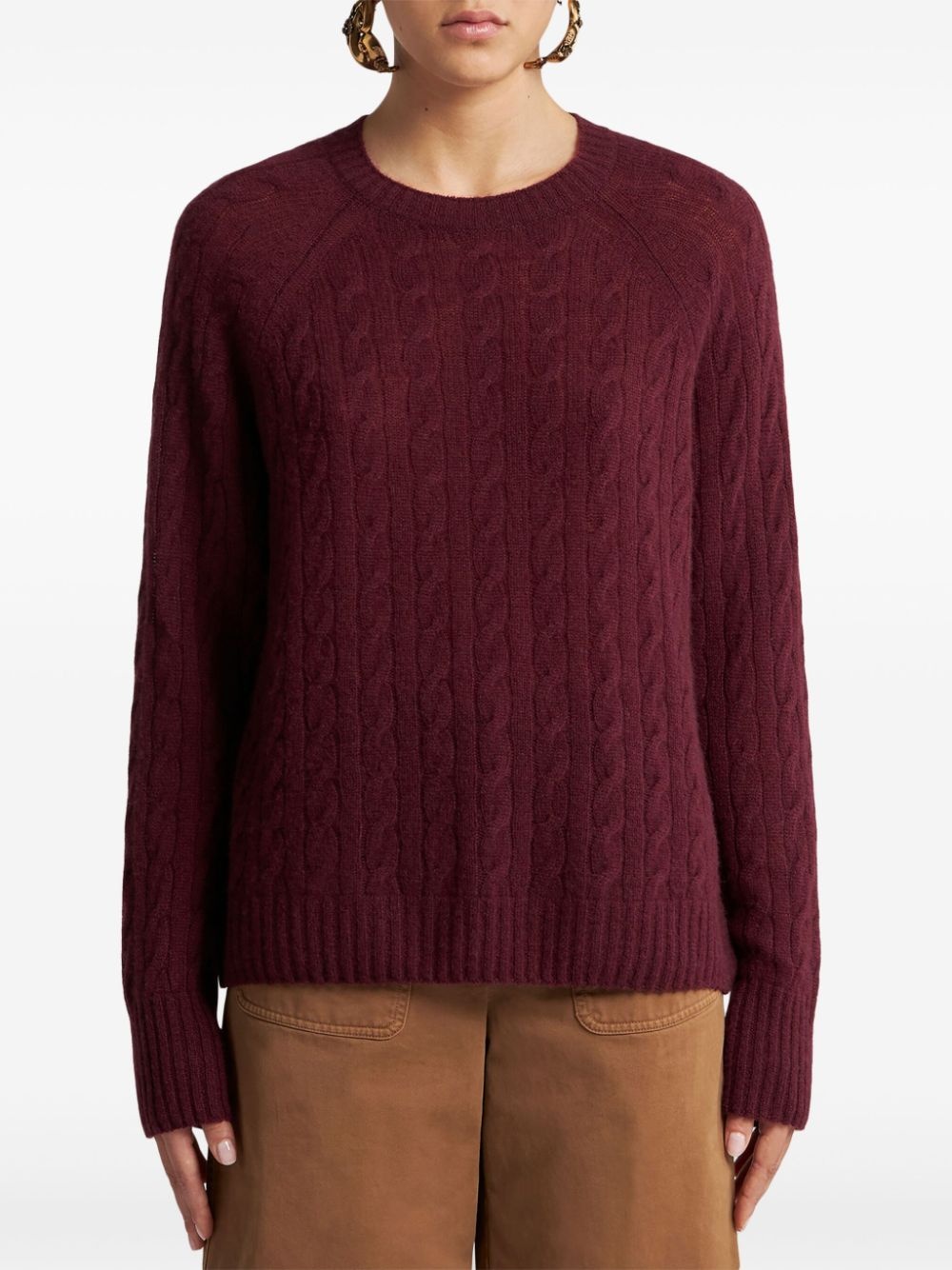 cable-knit cashmere jumper - 2