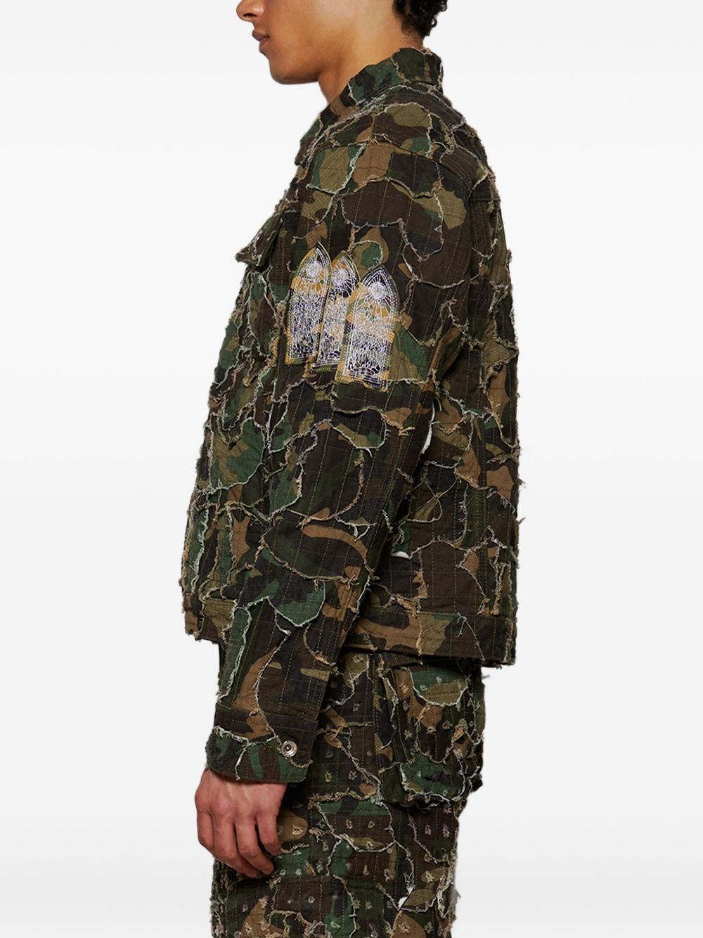 camouflage-print shirt jacket - 4