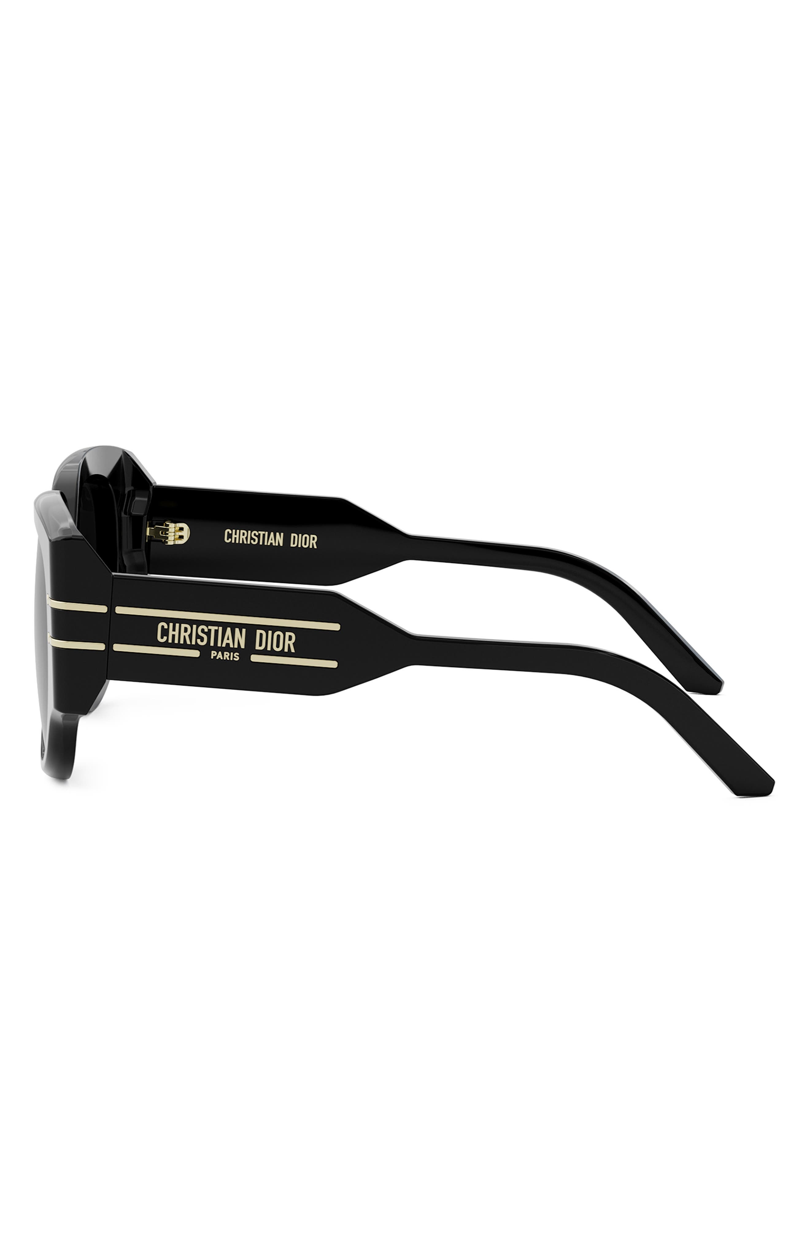 'DiorSignature R2I 53mm Butterfly Sunglasses in Shiny Black /Gradient Smoke at Nordstrom - 3